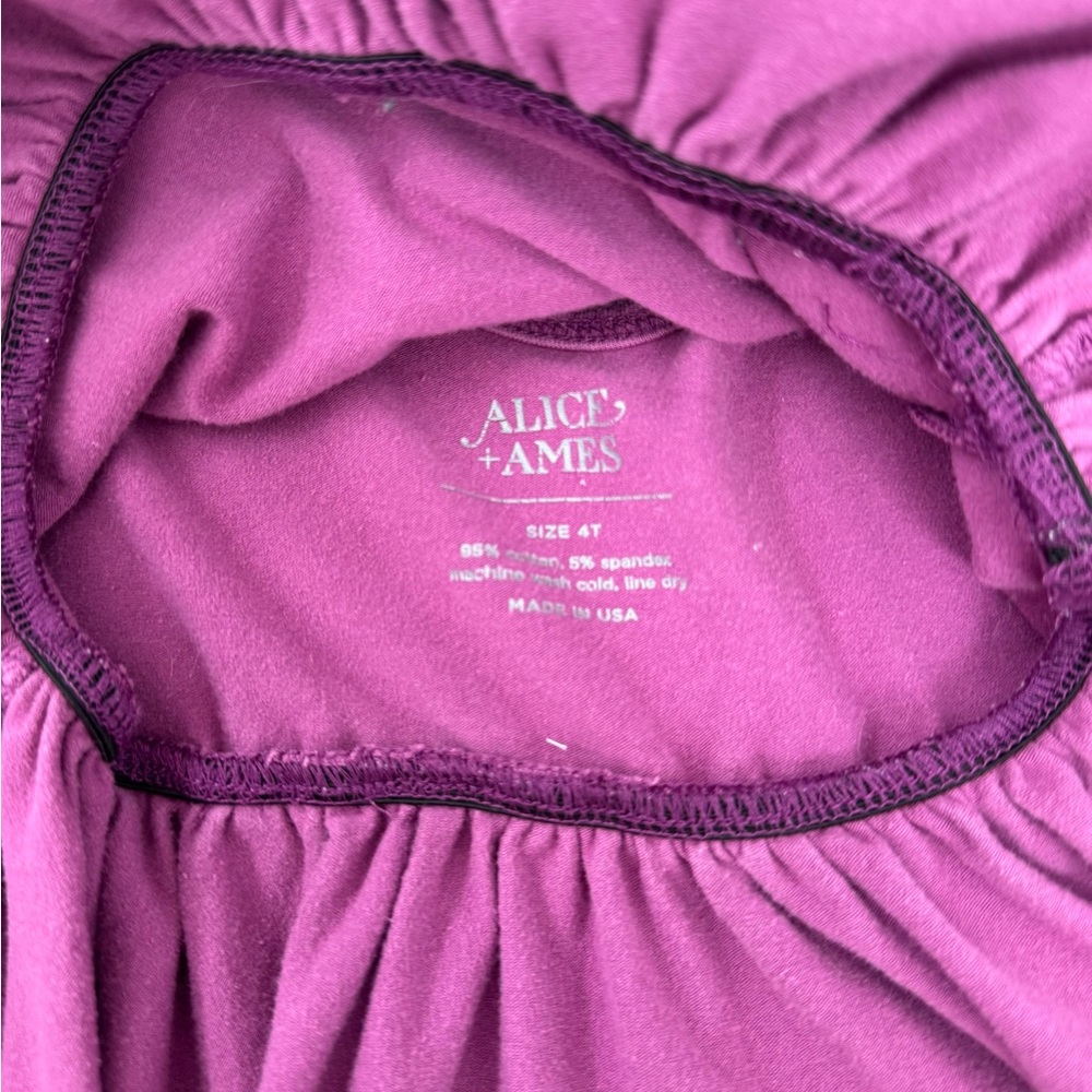 Purple 4T twirl dress Alice + Ames - Picture 3 of 3